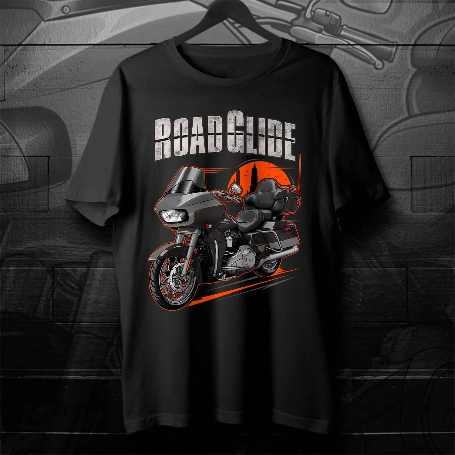 2023-2024 Models H-D FLTRK Road Glide Limited Motorcycle T-Shirt 100% Cotton Short Sleeve Casual Mens T-shirt Rider Streetwear