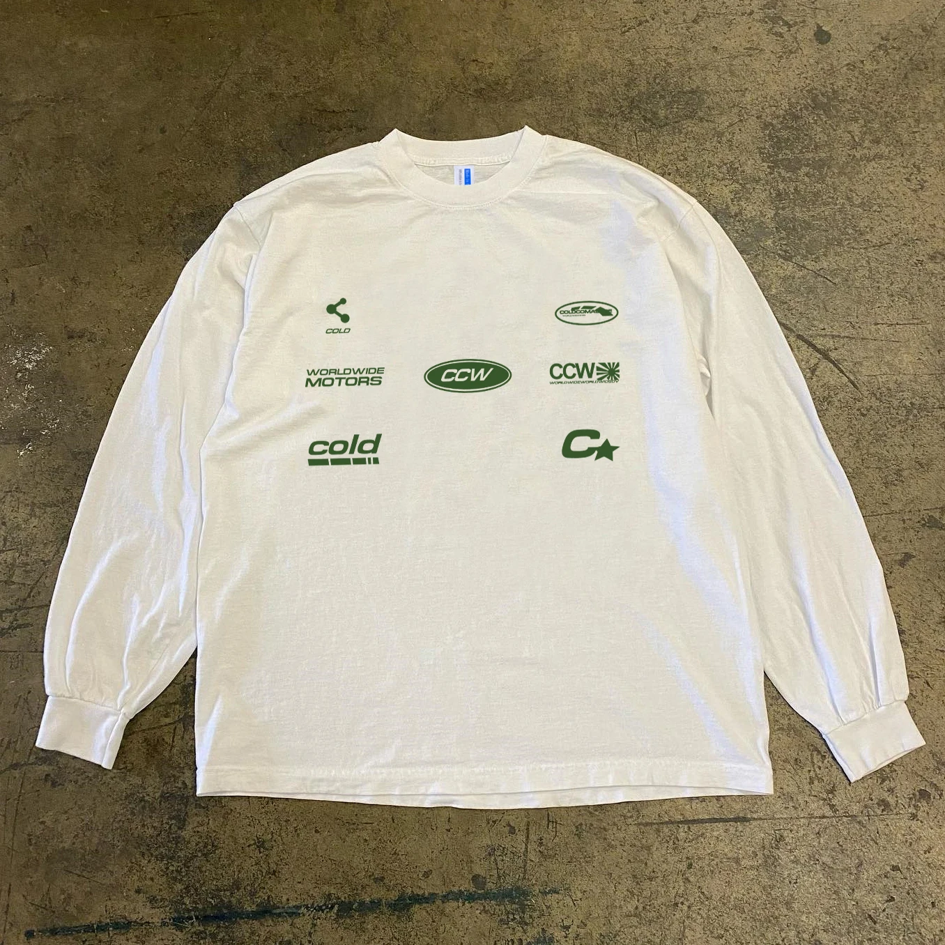 Heavyweight 300g Pure Cotton Long Sleeve T-Shirt Xiao Chen Story Multi Ins  Design Trendy Oversize Casual Wear