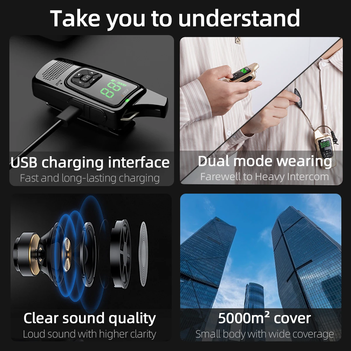 KSUT V6 Mini Walkie Talkie 2pcs Included Transceiver Wireless Device Communication Radios Two Way Radio PMR FRS License Free