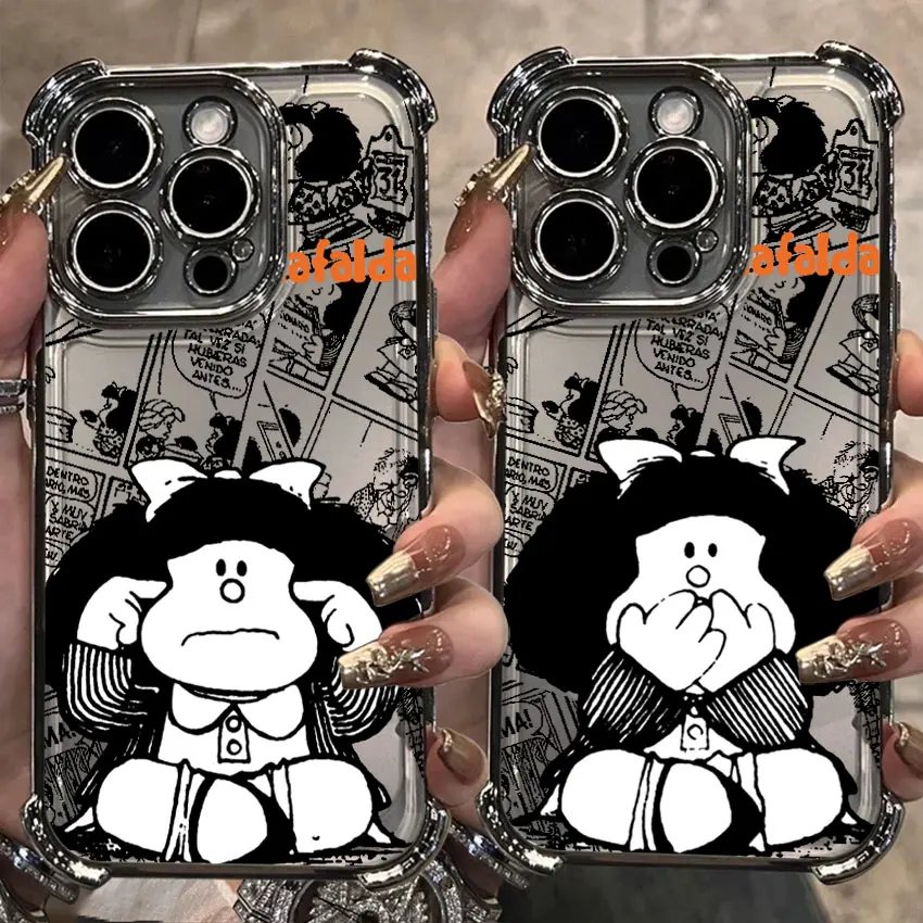 

Mafalda Disney Manga For Samsung Galaxy A56 Clear Case A55 A54 A52 A53 5G A36 A34 A35 A33 A73 A26 A25 A16 A06 Silver Phone Cover
