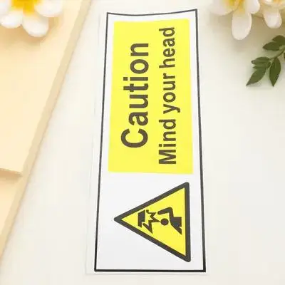 PVC Low Clearance Warning Sign Stickers Watch Head Decal Easy Use Safe Practical Lightweight Carry Store Caution