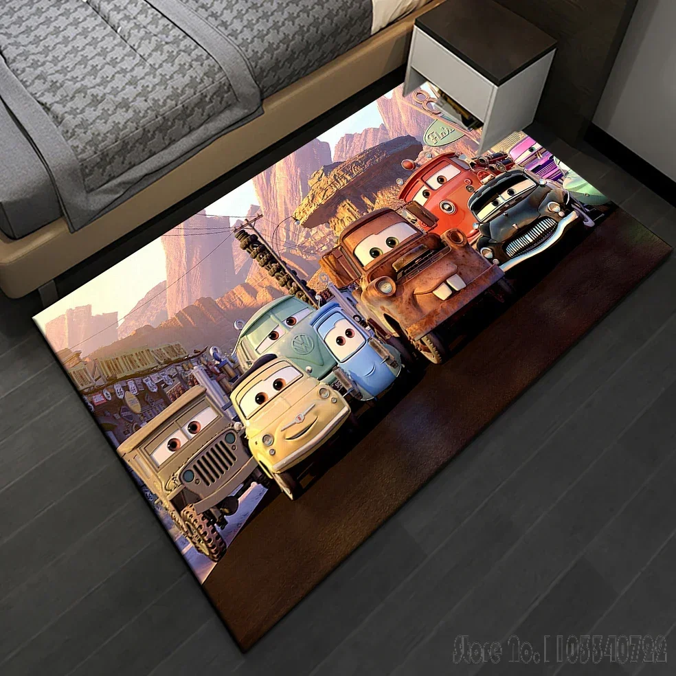 Anime Film McQueen Cars Cartoon Rug Carpets 120x160cm Decor for Living Room Children's Bedroom Sofa Bathroom Kids Floor Mat