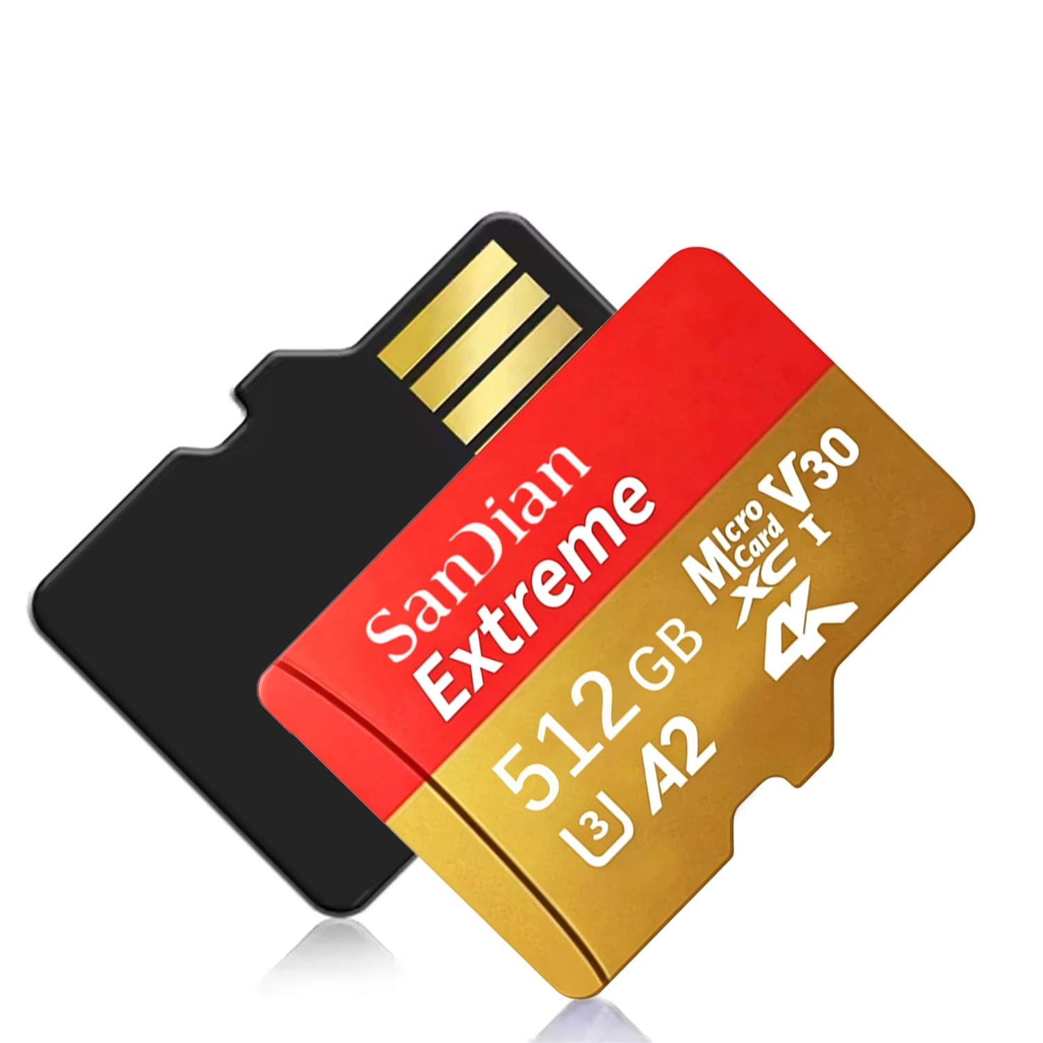 Nouvelle Carte Micro SD 2026 Haute Vitesse Flash 128 Go 256 Go 512 Go Classe 10 U3 V30 A2 4K Full HD pour Téléphone, Drone, Appareil Photo