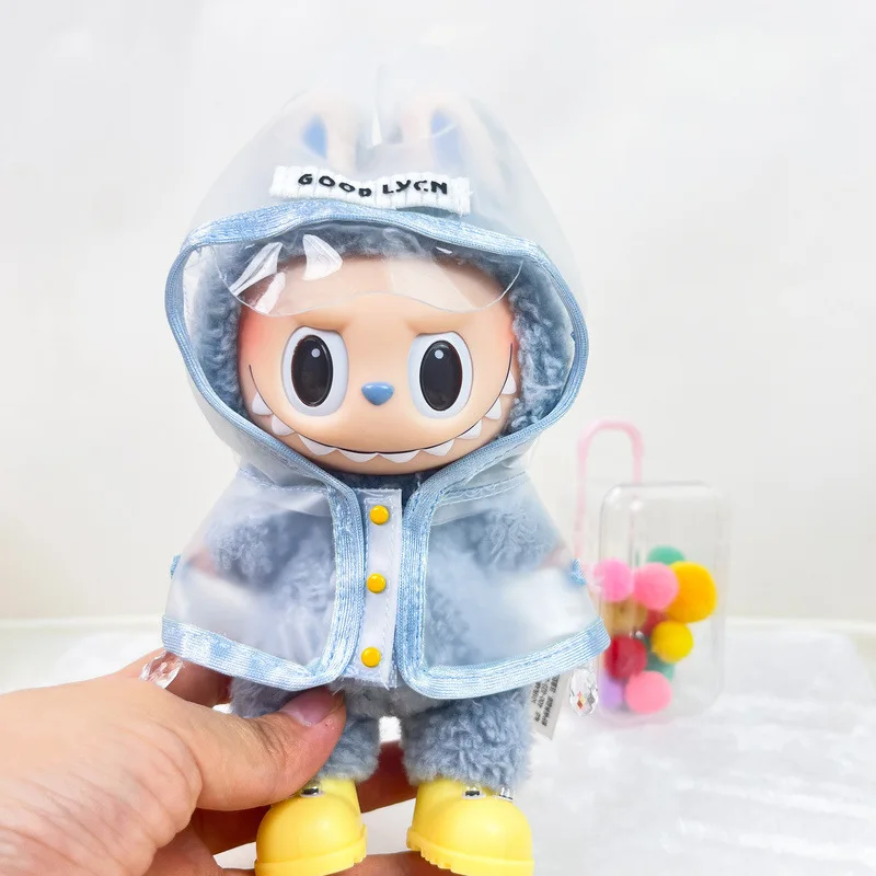 

Mini Raincoat Doll Clothes For Labubu Collection 15/17cm V1/V2/V3 Summer Boys Girls Fashion for Vinyl Art Toys