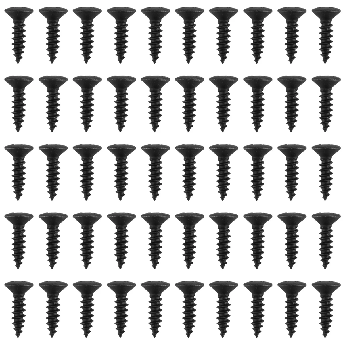 SMIEA 50 tornillos para golpeador de 3 mm para guitarra estilo Fender Strat (negro)