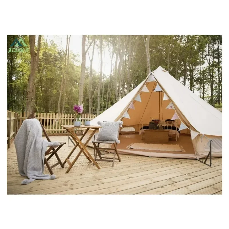 Cotton canvas bell  tents  outdoor camping equipment accessories camping & hiking glamping tent