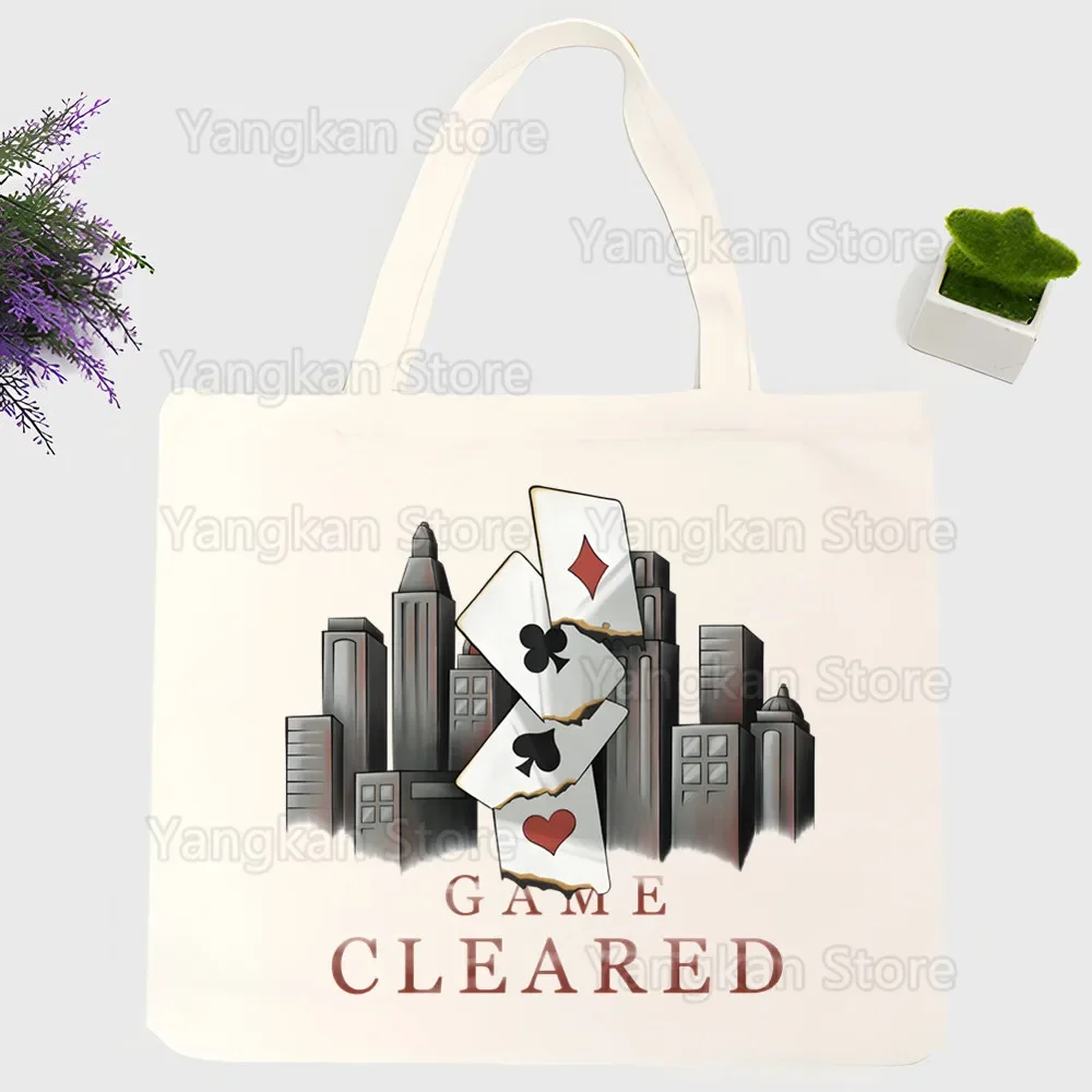 Alice in borderland usagi arisu kuina chishiya saco de piquenique saco de piquenique de mercearia bolsas saco de piquenique juta tote tecido personalizado