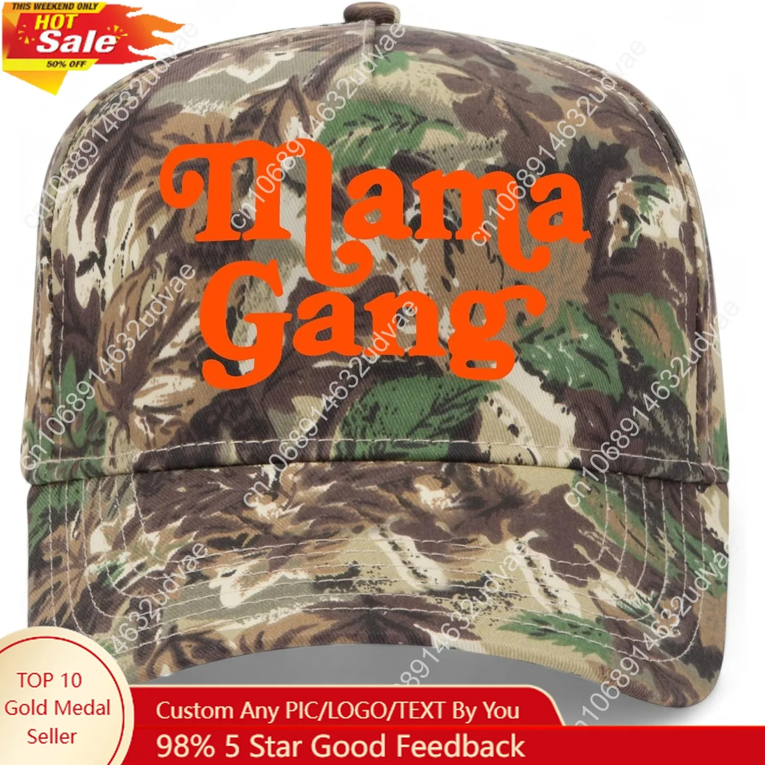 

Mama Gang Vintage Trucker Hat | for Moms & Mothers Day | Premium Snapback Baseball Hat for Men & Women