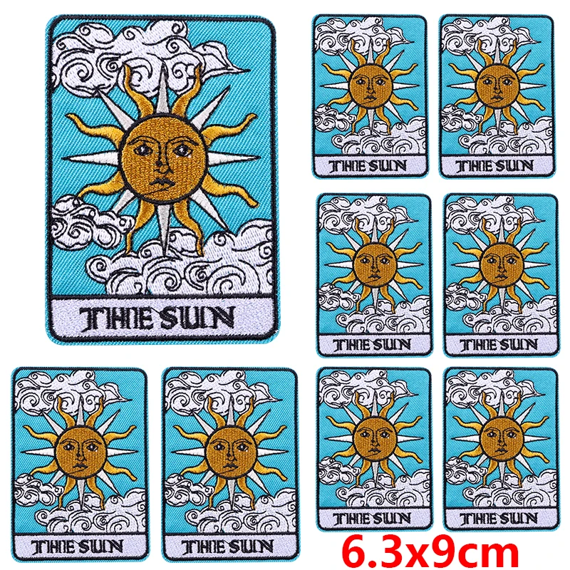 10 Stks/partij Groothandel Schedel Tarot Patch Op Patches Op Kleding Diy Geborduurde Patches Voor Kleding Smeltbaar/Naaien Applique
