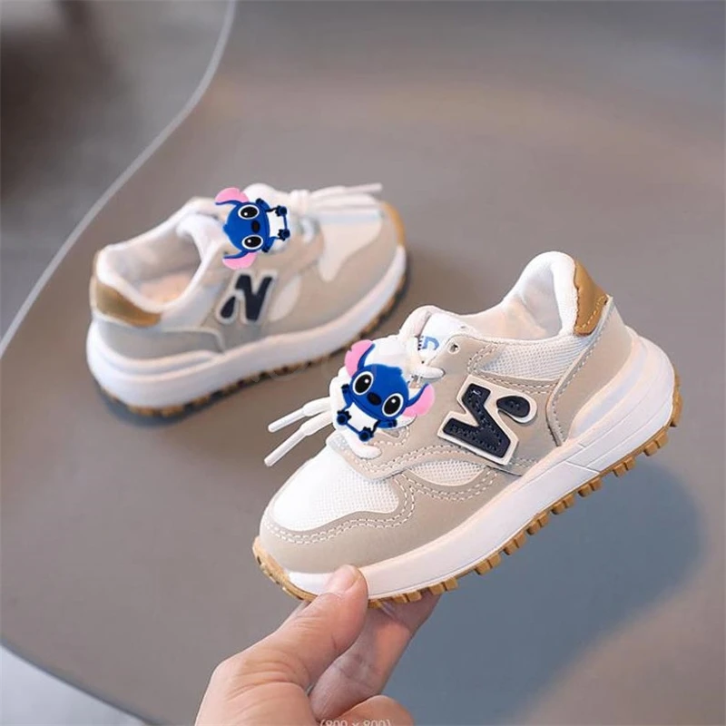 Scarpe per bambini per topolino ragazze e ragazzi antiscivolo fondo in gomma morbida Lilo e Stitch Sneaker scarpe basse Casual bambini taglia 22-31