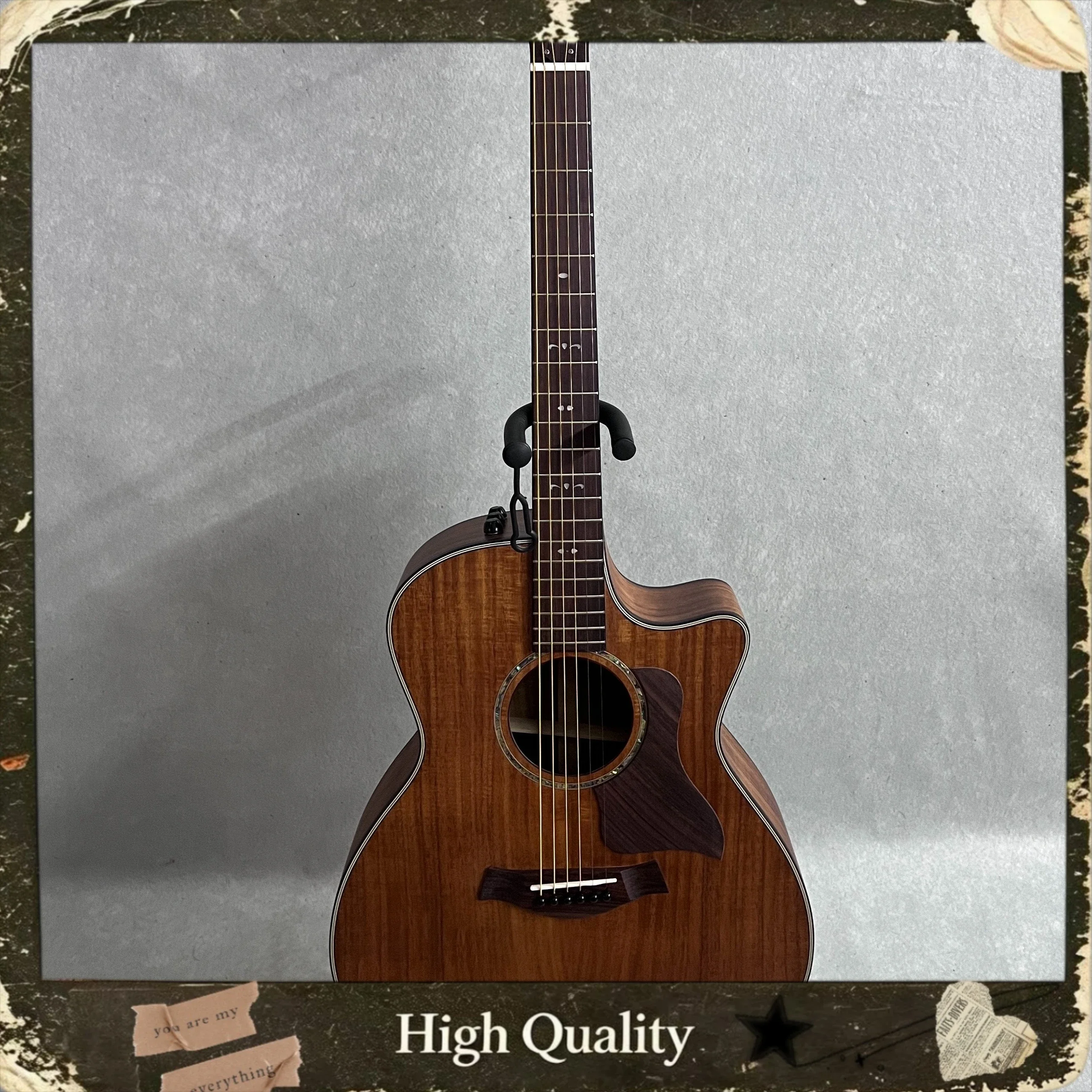 Mahogany GA Cutaway Acoustic Guitar Koa Top Rosewood Fingerboard Advanced Musician Fingerstyle Singing Stage Guitar