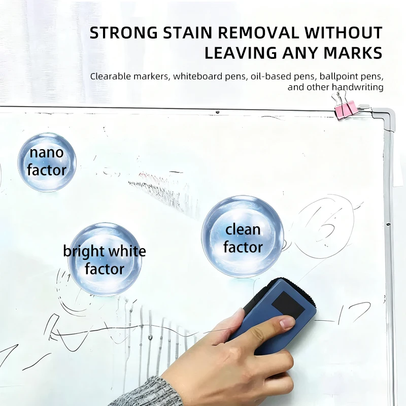 Fishleano White Board Cleaner 100ml Spray Quickly Removes Ink Stains No Damage to Whiteboard Surface