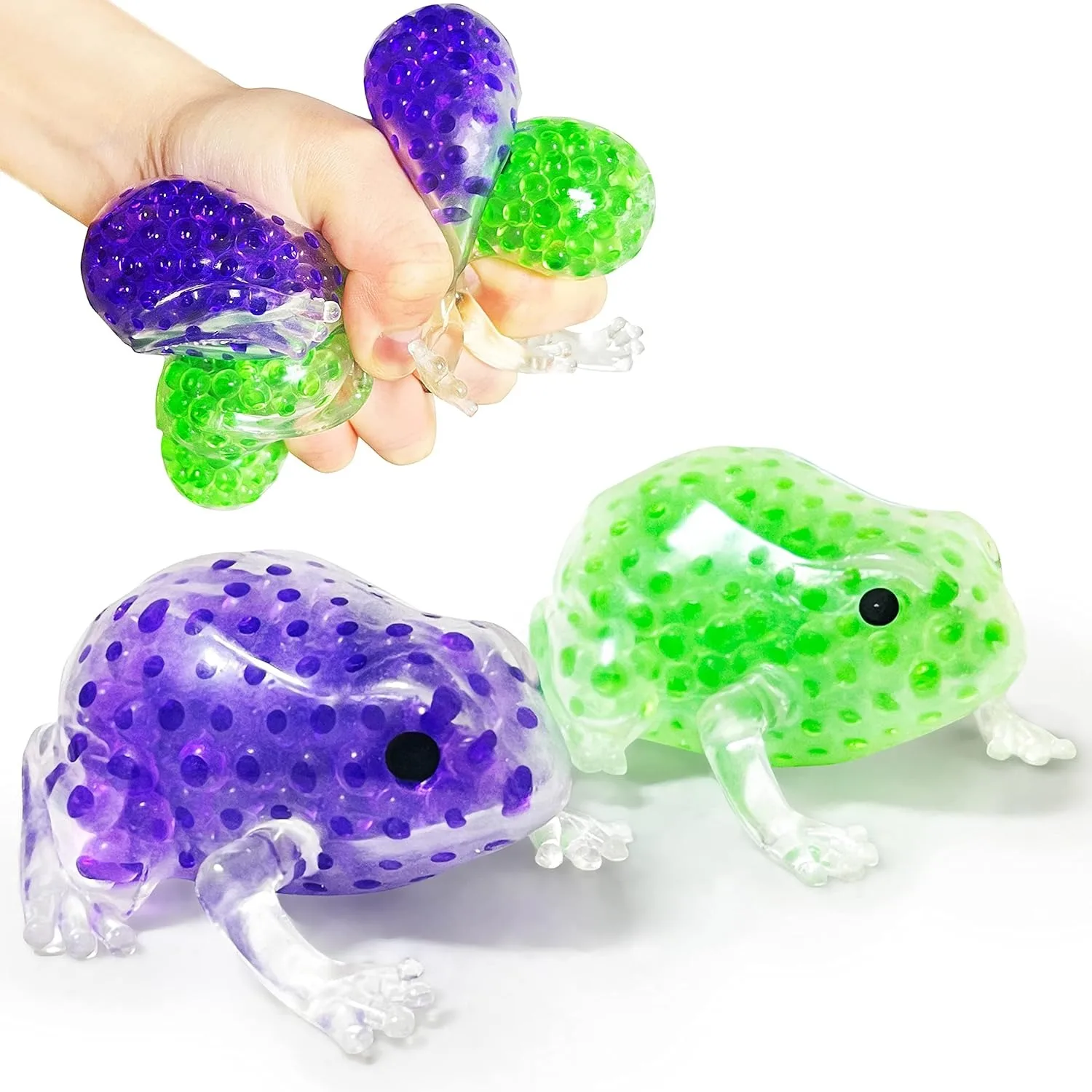 Frog Squishy Stress Relief Balls Stretchy Fidget Animal Squeezing Toys for Kids Adults Great for ADHD, Autism, Anxiety