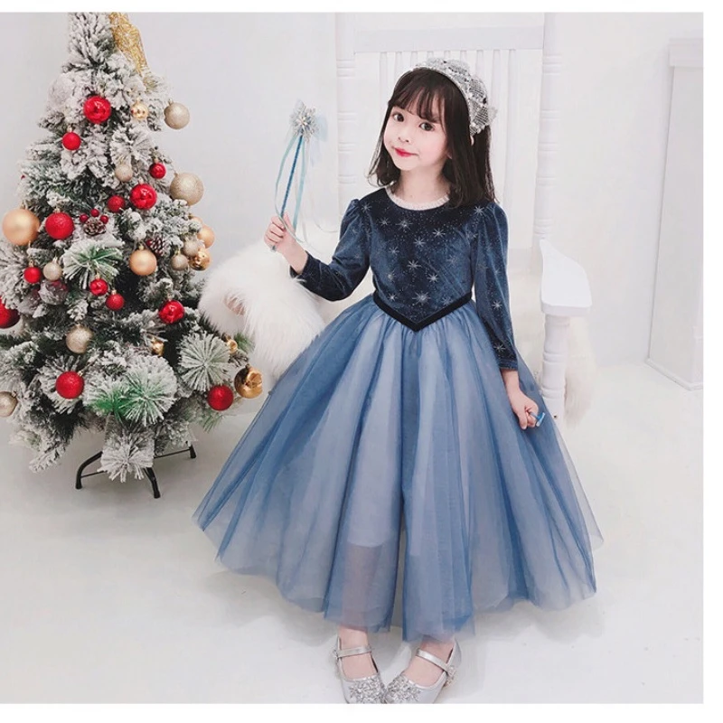 Toddler Girl Princess Dress Spring Long Sleeve Backless Kids Dresses Birthday Party Children Clothes Autumn Flower Girl Dresses