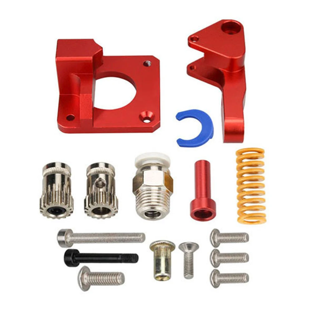 1PCS Stainless Steel Dual Gear Extruder With 2 Pulleys Extrusion For Ender 3,for CR-10S,for PRO Light Equipment Tools Red