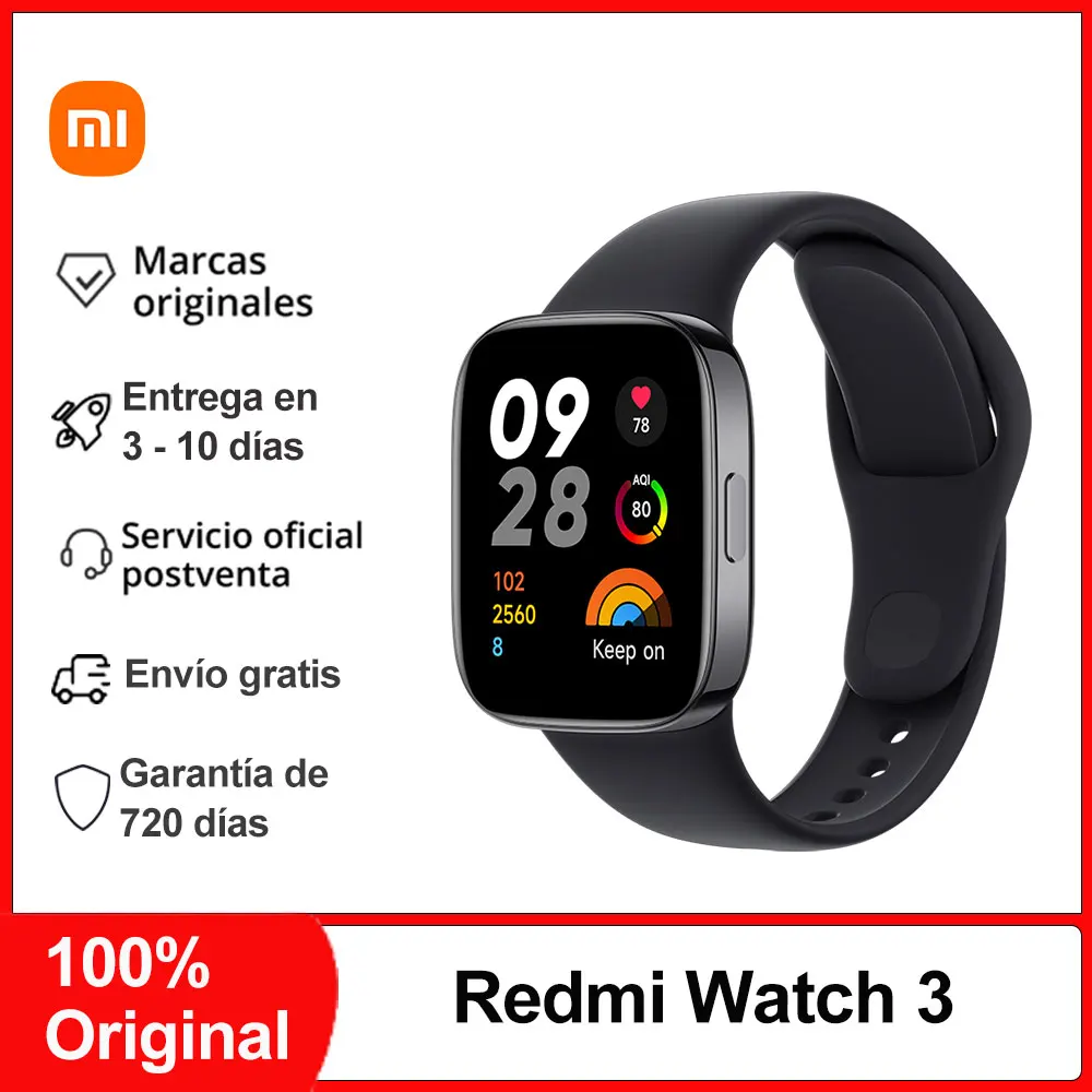 Xiaomi Redmi Watch 3 Smart Watch, Blood Oxygen Heart Rate, Bluetooth Phone Call, 1.75