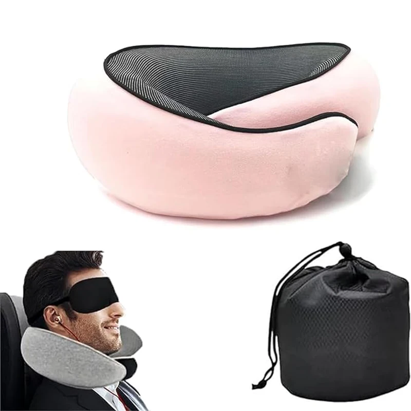 Memory Foam Neck Pillow Cervical Vertebra Travel Portable Noon Break Aircraft U Type Of Pillow Sleep Airplanes Office