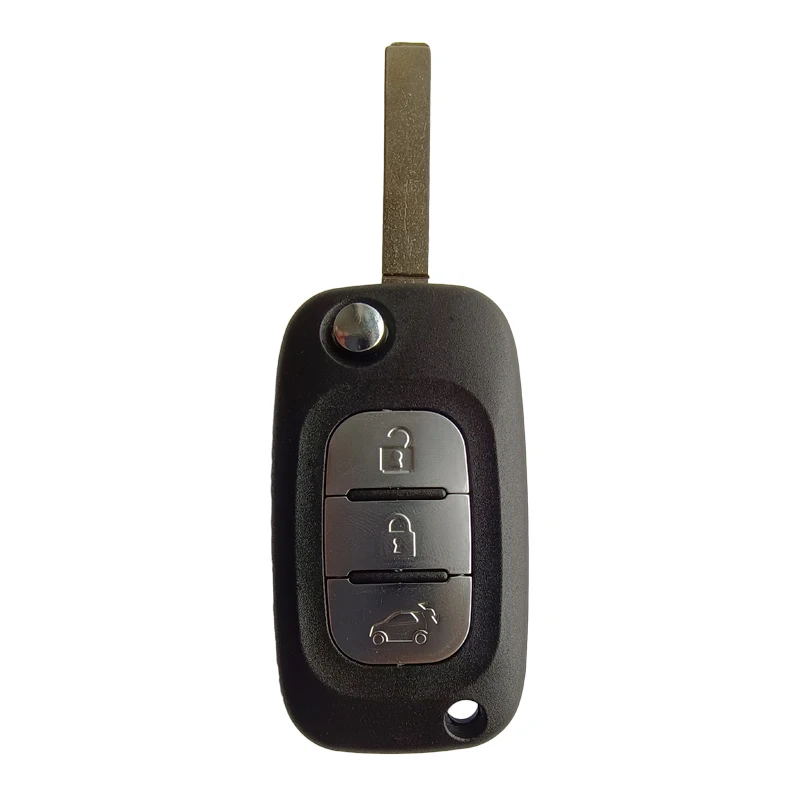 AS002028 Aftermarket For SMART 453 Flip Remote Key Shell 3 Button With Logo Blade