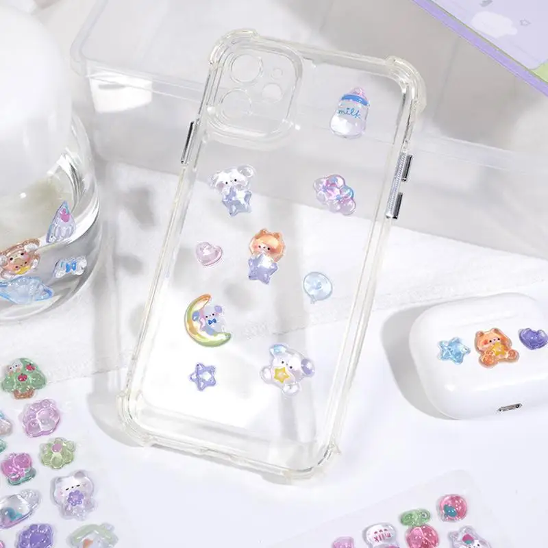 Funny Sweet Furit Ice Cream Pets Drop 3D Relief Sticker Scrapbooking Diy Diary Decor PVC Craft Decals For Stationery Phone Case