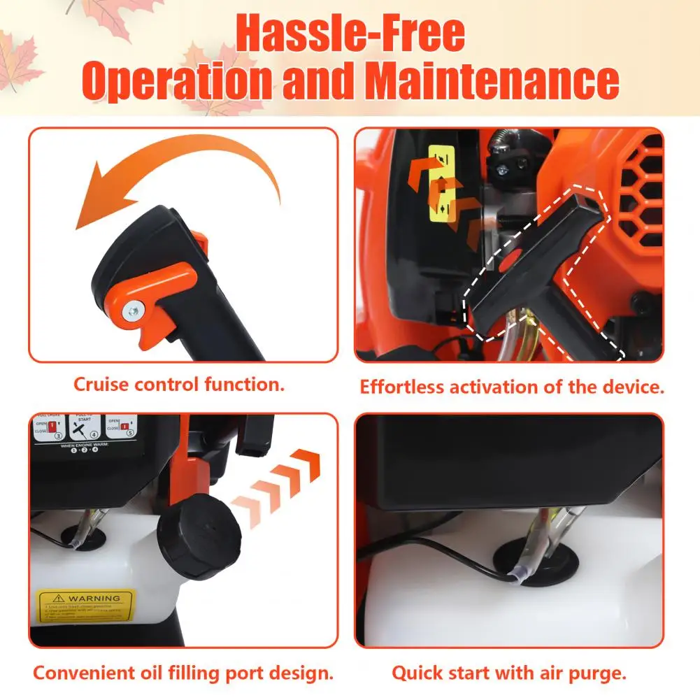 52CC الغاز على ظهره منفاخ أوراق الشجر 2-السكتة الدماغية محرك 550CFM التجارية الصف منفاخ الغبار فناء تنظيف الحديقة الرعاية ساحة العمل المناظر الطبيعية