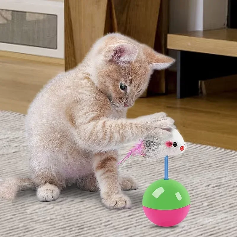 Interactive Cat Toy Ball Mouse Not Tumbler Fun Teasing Cats and Dogs Self High Toys Pet Supplies Set of Teasing Cat Toys
