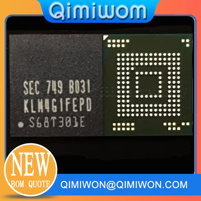 

1-10Pcs KLM4G1FEPD-B031 KLM4G1FEPD BGA153 FBGA153 4G HIGH-PERFORMANCE eMMC Flash Chipset