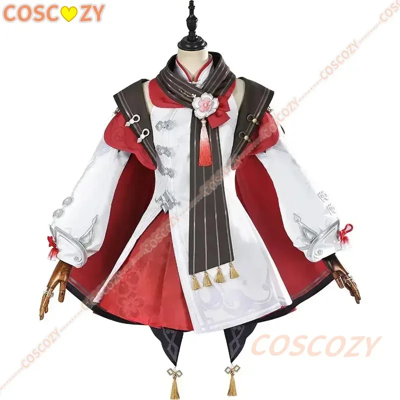 Game Genshin Impact Lantern Rite Hutao Cosplay Costume Wig Hu Tao Cherries Snow Laden Outfit Hair Red Costumes for New Year