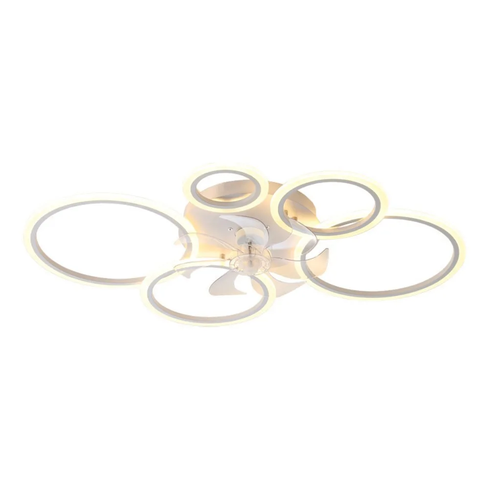 

Modern Ceiling Fan Chandelier Living Dining Table Room Bedroom Kitchen Lights Black White Home Decoration Lamps Fixtures