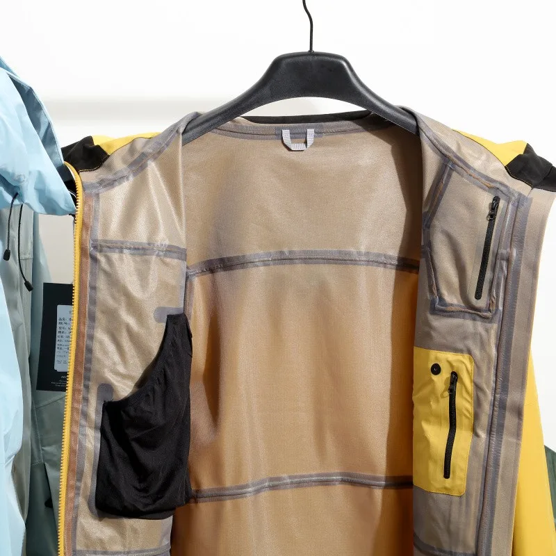 

Men's Faionable Urban Hard ell Jaet Hooded Spring Autumn Long Sve Stand Fit Windproof Waterproof Outdoor Coat