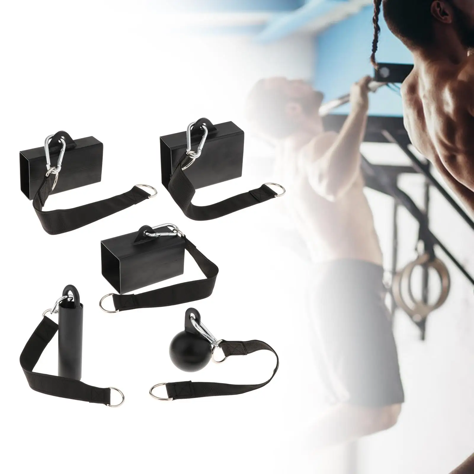 

Прижимной блок предплечья с ремешком, усилитель захвата для упражнений LAT Pulldown, гири, кабельная машина, аксессуары для подтягиваний