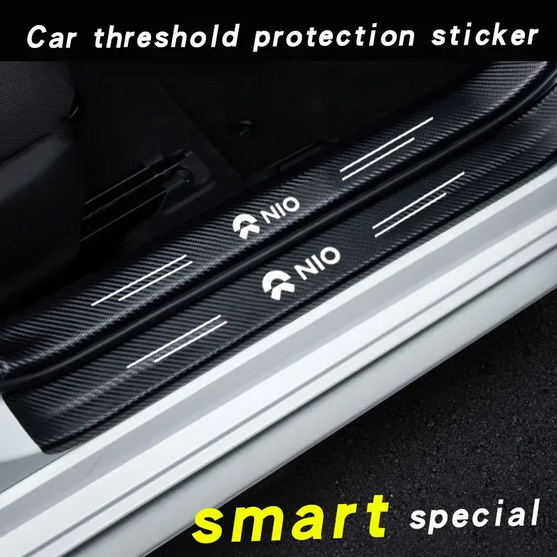 Car Door Protector Plate Stickers Sill Carbon Fiber For NIO ET5 ES6 ES8 EC6 ET7 Weilai ET7 EP9 Eve ET5 Car Accessories Interior