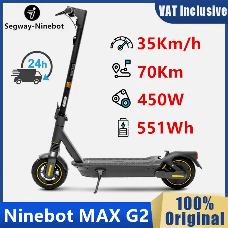 EU STOCK Original Ninebot by Segway MAX G2 Electric Scooter 450W Upgrated Motor 35km/h Speed 70Km Range G2 Smart KickScooter