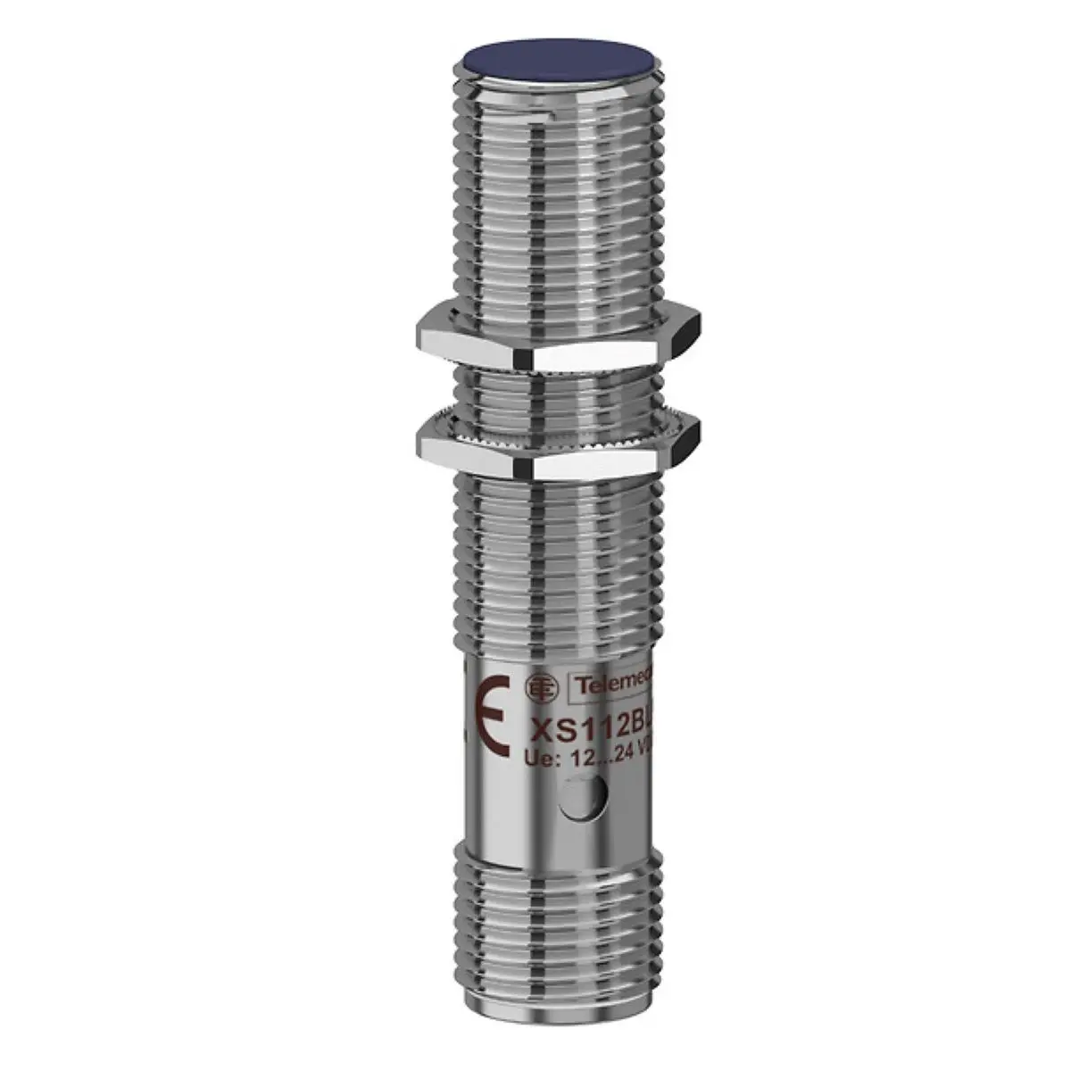 Inductive sensor XS1 M12, L55mm, brass, Sn2mm, 12..24VDC, M12 XS112BLPAM12