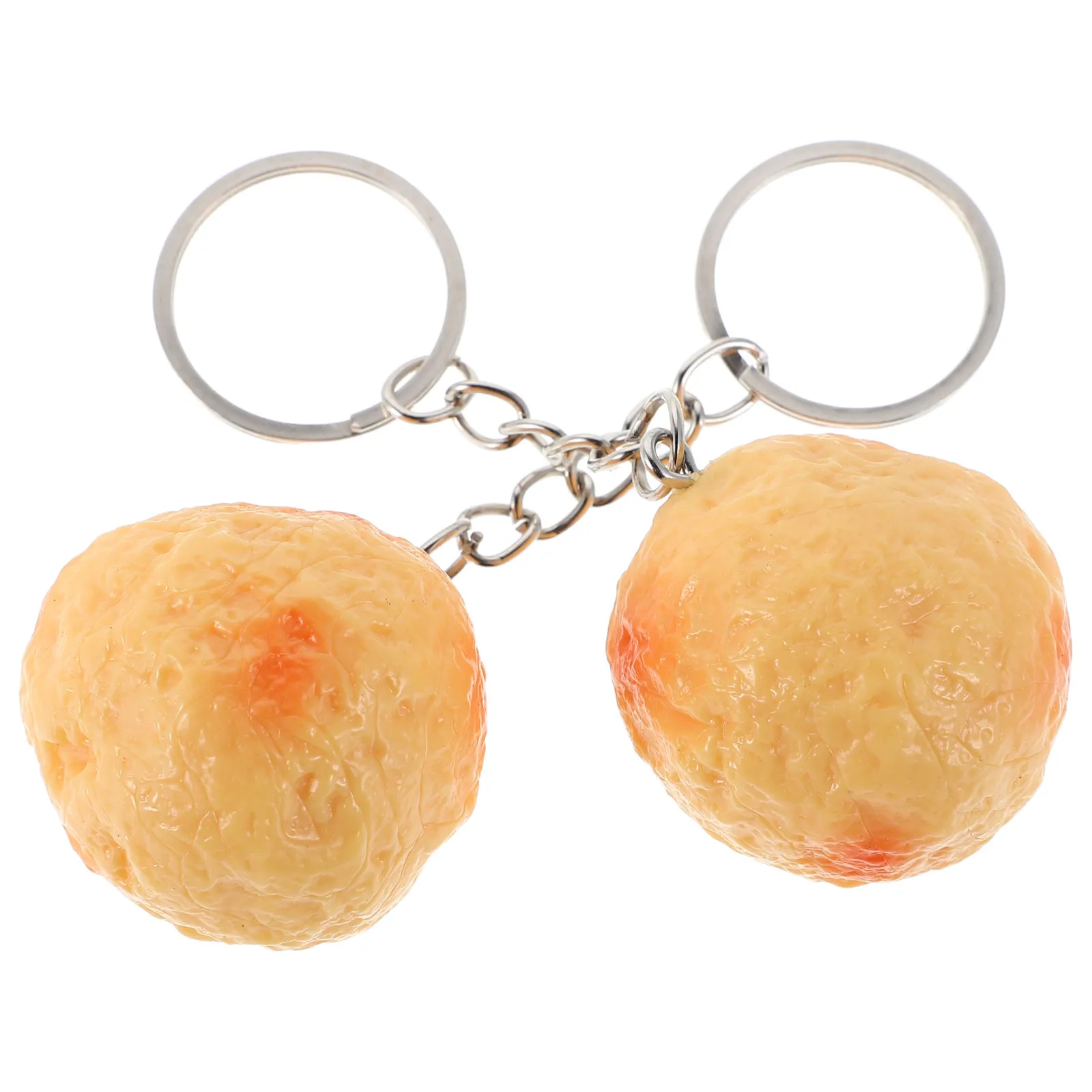 

2Pcs Small Takoyaki Keychain Realistic Food Keyring Pendant Pretend Play Kitchen Charm Bag Car Decor Artificial Seafood