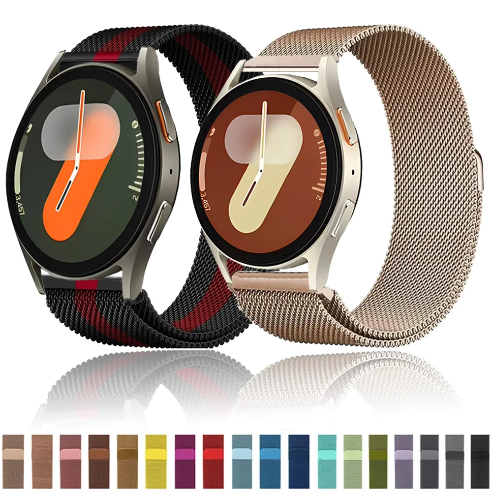 20mm 22mm Metall-Milanese-Loop-Armband für Samsung Watch 7/6/5/4/Active 2 Armband für Amazfit Active Max/Helio/Balance 2