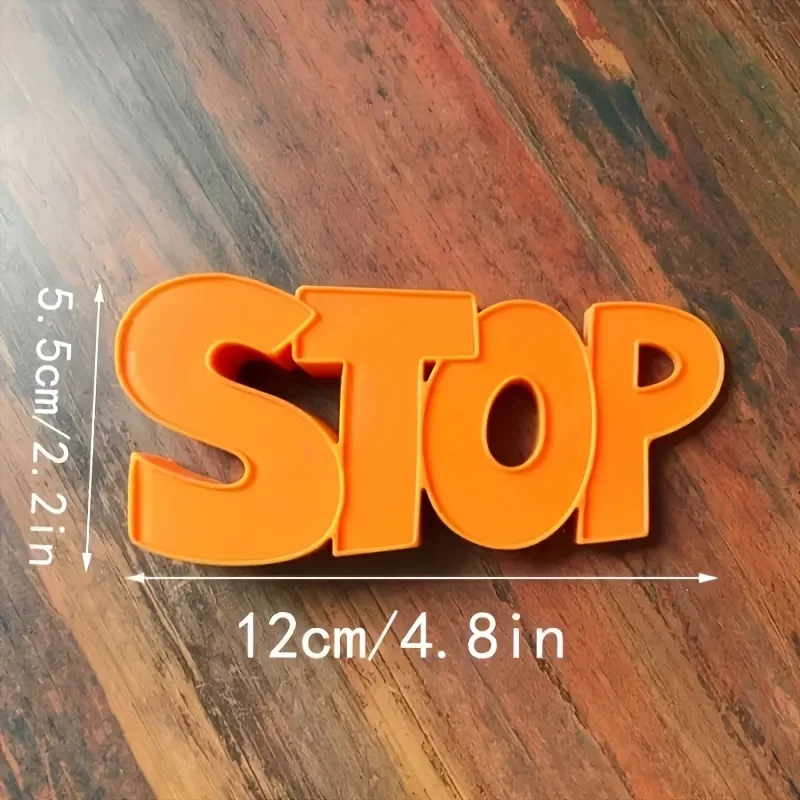 1PC Silicone Door Stopper Security Door Stopper English Letters STOP Silicone Door Stopper Creative Gift