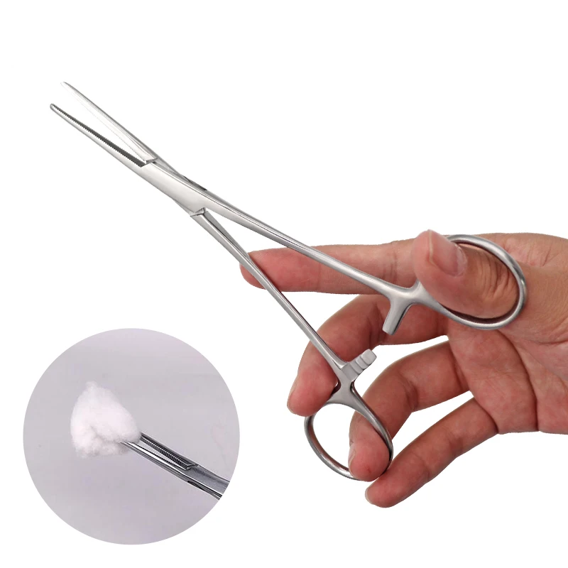 Pinzas hemostáticas rectas dentales de acero inoxidable, herramienta quirúrgica para dentista, 14cm, 16cm, 18cm, 1 unidad