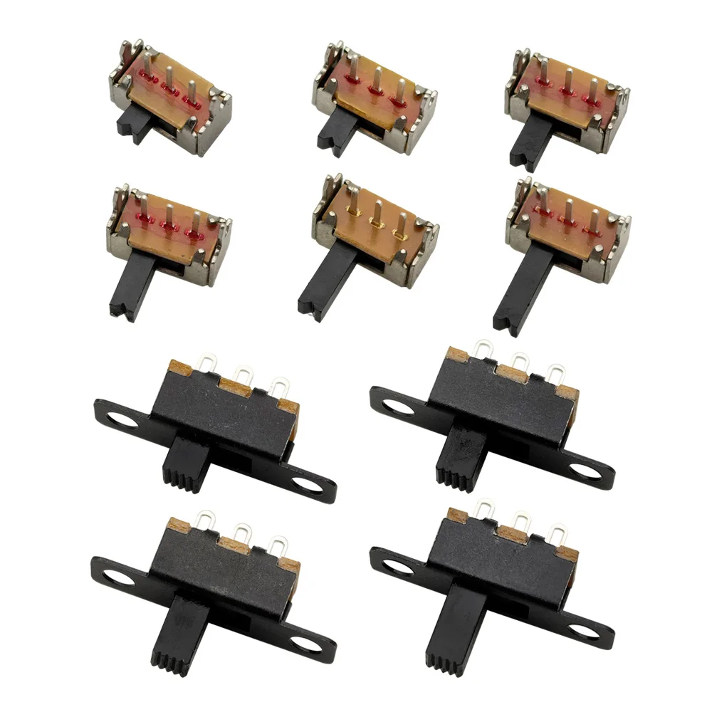 20Pcs SPDT 1P2T Slide Switch Mini Toggle Switch 2 Position 3 Pin On-Off DIP for DIY Power Electronic Projects PCB DC 50V 0.5A