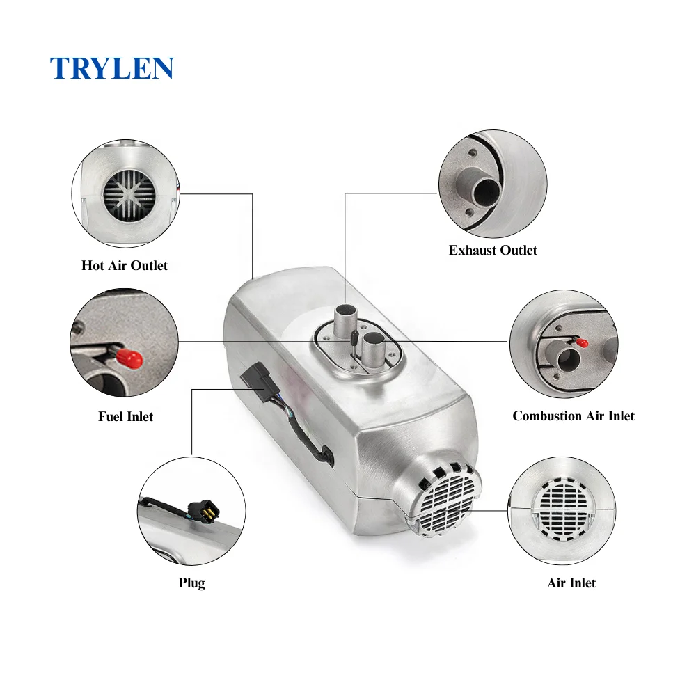 

Portable Aluminum Alloy Air Diesel Heater 12V 24V 110V 220V Parking Diesel Heater For RV Truck