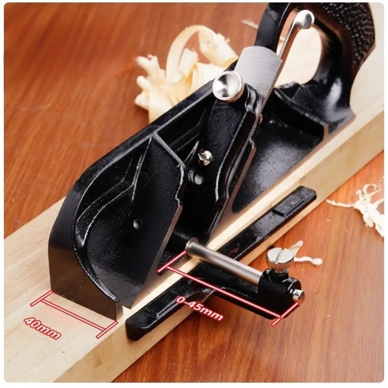 Raboteuse à rainure européenne réglable pour le travail du bois, fer de bureau, rainurage de blaireau, rabotage et coupe de bord, raboteuse plate manuelle