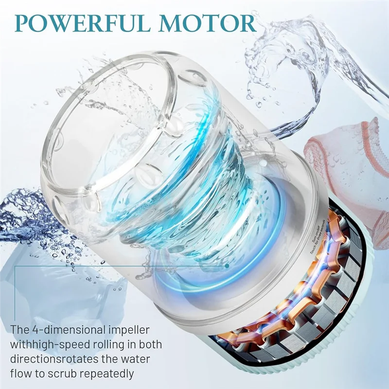 

AT21-для квартиры, автофургона в общежитии, мини-портативная стиральная машина для путешествий в отеле, глубокое очищение нижнего белья, стиральная машина для нижнего белья