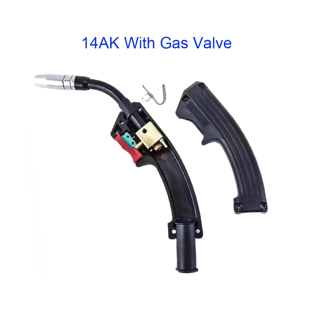 14AK Welding Torch Gun Head Body MIG European Style Welding Consumables With Gas Valve