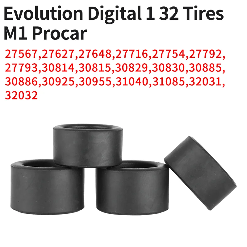 Carrera Tire Evolution Digital 1 32 1/32 Slot Car Capri Zakspeed M1 Procar 904 M20 Italia GT2 599XX T2b Mustang GT 935 K3 Tires