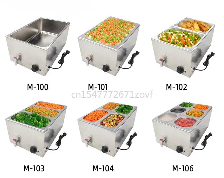 Restaurant Equipment Commercial Electric Glass Display Counter Table Top Bain Marie Buffet Food Warmer