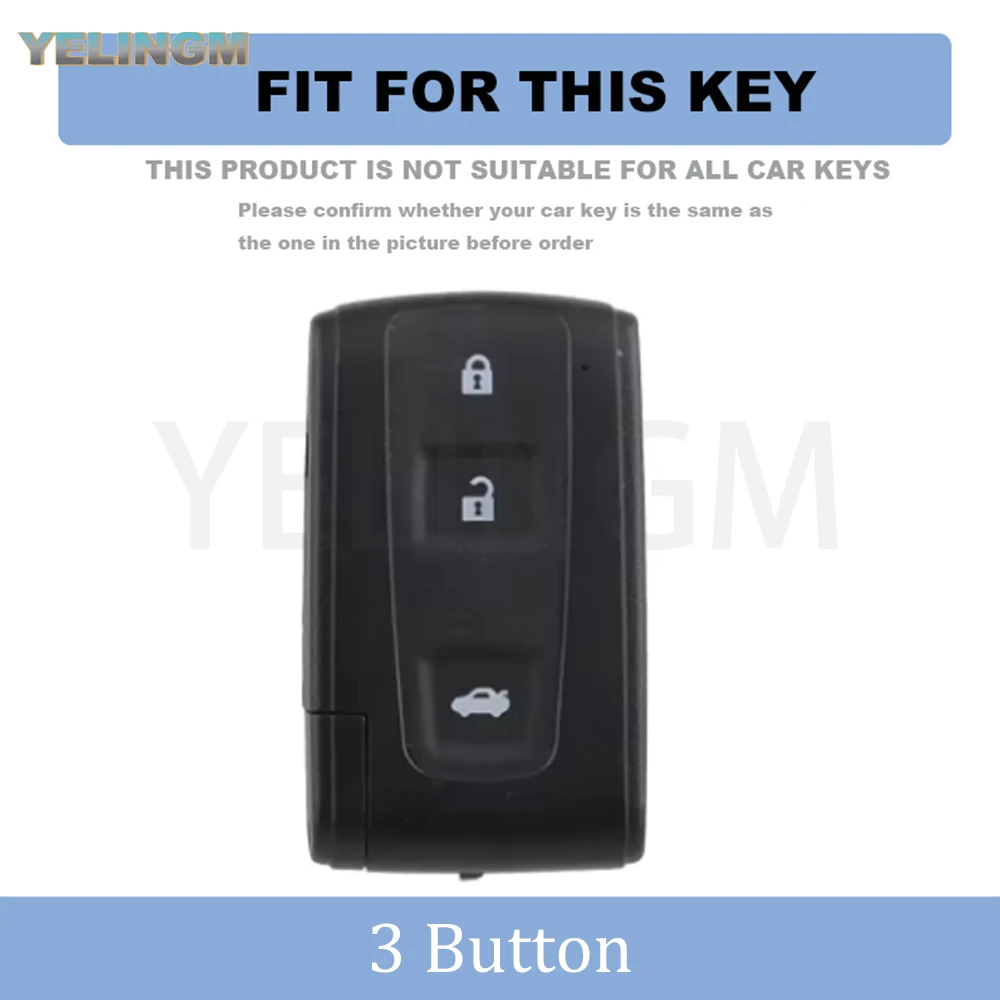 3 Button New TPU Car Smart Key Case Cover Shell for Toyota Prius 2004 - 2009 Corolla Verso Camry Protector Accessories