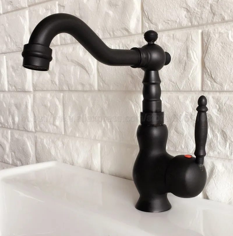 

Single Lever waterfall Bathroom Basin Faucet Oil Rubbed Bronze Hot and Cold bathroom Sink Mixer Taps znf356