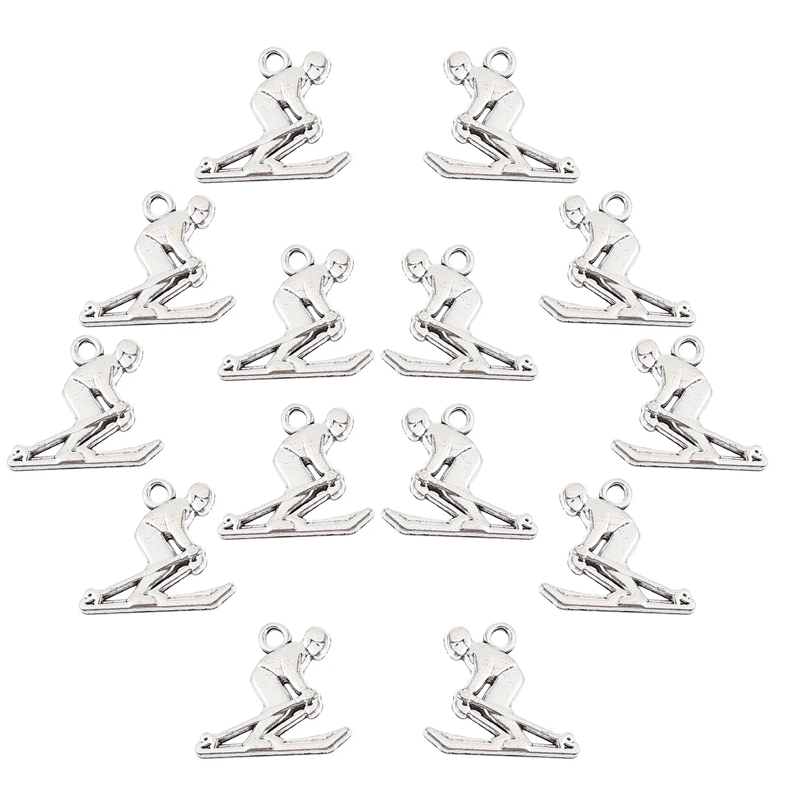 

20Pcs Ski Key Chain Accessories Stylish Charms for Jewelry Making Bracelet Earrings Necklace Keychain Charms Jewelry Accessories