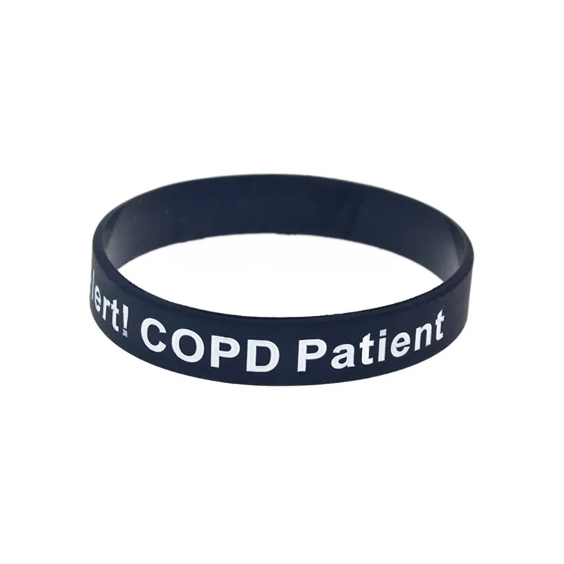 1 PC Alert COPD Patienten-Silikonarmband, Sportarmband, medizinisches Gummiarmband – Detail 8