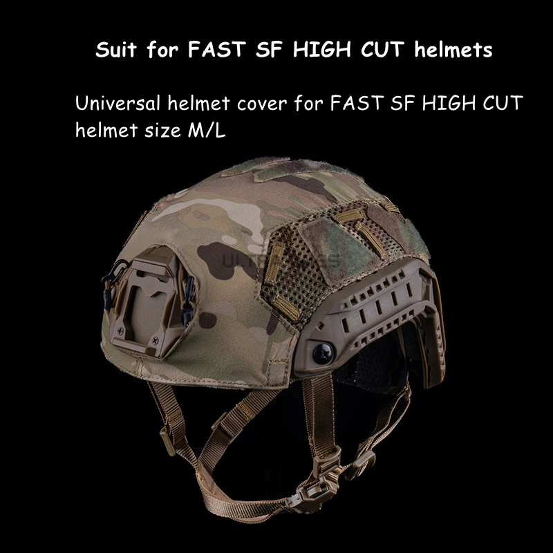 Funda elástica camuflaje para casco táctico FAST SF corte alto - imagen 5