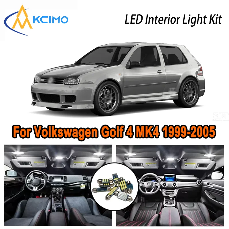 

For Volkswagen Golf 4 MK4 1999-2005 2000 2001 2002 2003 2004 LED Interior Dome Map Trunk Light Kit Car Led Lamps Canbus No Error